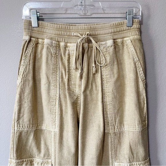 Anthropologie Daily Practice Evergreen Utility Cargo Pants Gold Size XS Relaxed - Picture 7 of 14